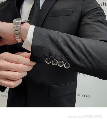 Costume blanc trois pièces pour homme, anti-plis, infroissable, anti-adhérence des poils, costume de travail formel d'affaires, vêtements de travail quatre saisons Dr