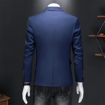 15 Color Fashion Mens Suit Jacket High Quality Slim Fit Solid Color Casual Business Mens Blazers Formal Office Wedding Suit Tops
