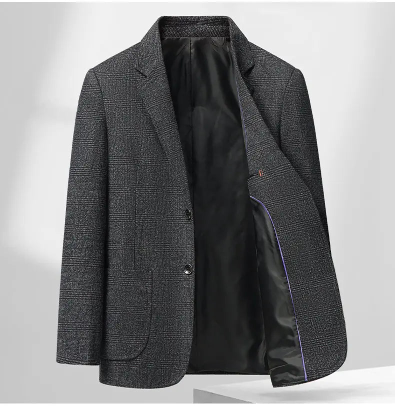 Blazer Autumn and Winter Men's Fashion Business Outdoor Travel Checkered Wedding Youth Slimming Casual High Formal Wear Blazer