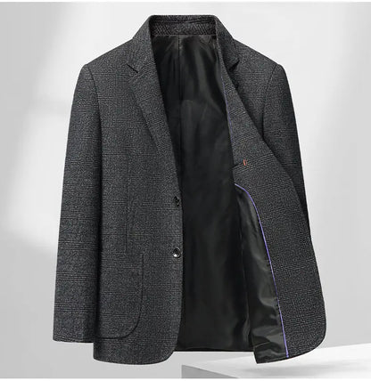 Blazer Autumn and Winter Men's Fashion Business Outdoor Travel Checkered Wedding Youth Slimming Casual High Formal Wear Blazer