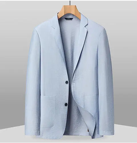 Blazer Men's Fashion Outdoor Travel Wedding Stylish Multi-purpose Casual Slim-Fitting Lightweight Cool and Breathable Blazer