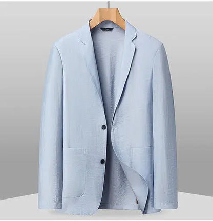 Blazer Men's Fashion Outdoor Travel Wedding Stylish Multi-purpose Casual Slim-Fitting Lightweight Cool and Breathable Blazer
