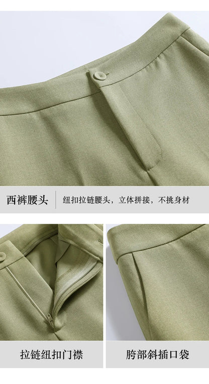 Fashionable professional women's clothing, high-quality two-piece pants + blazer, elegant temperament, beautiful charming