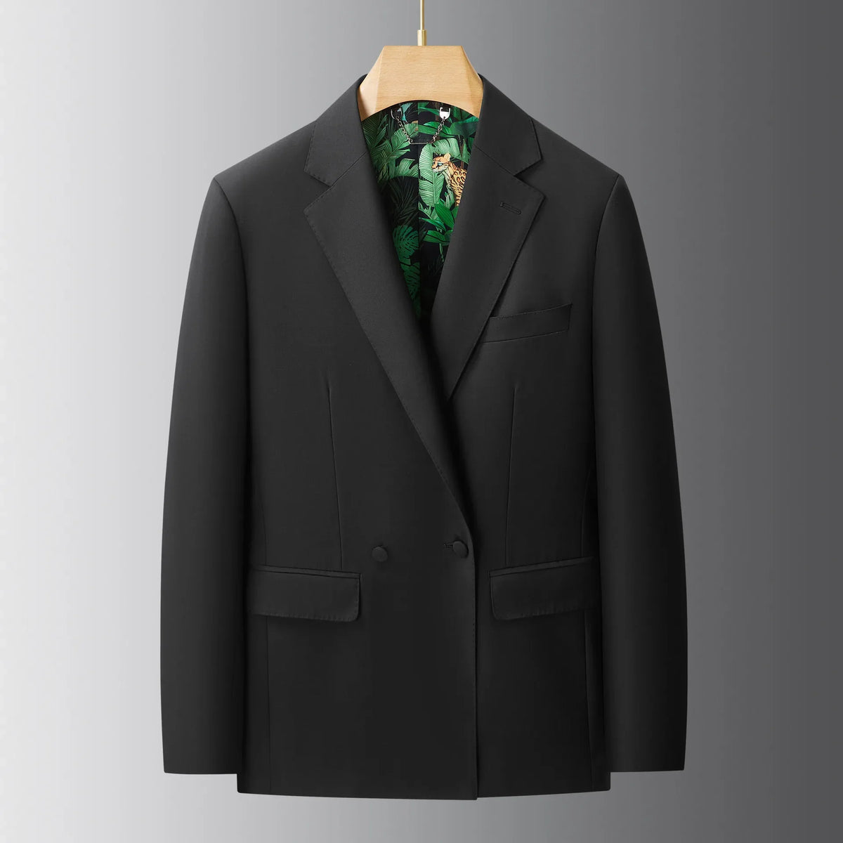 Luxury Wool Silk Suit Jacket Men Double Breasted Casual Business Dress Coats Autumn/Winter Banquet Party Wedding Groom Blazers