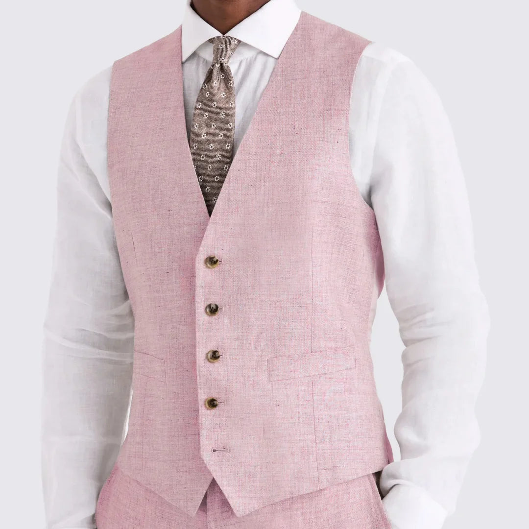 Men's Suit Vest Single Breasted V-Neck Waistcoat for Business Banquet and Casual Wear