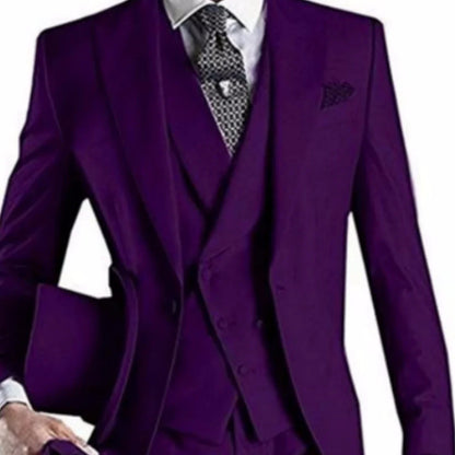 Men's Vest Double Breasted with Lapel Smart Casual Waistcoat for Wedding Banquet and Daily Wear