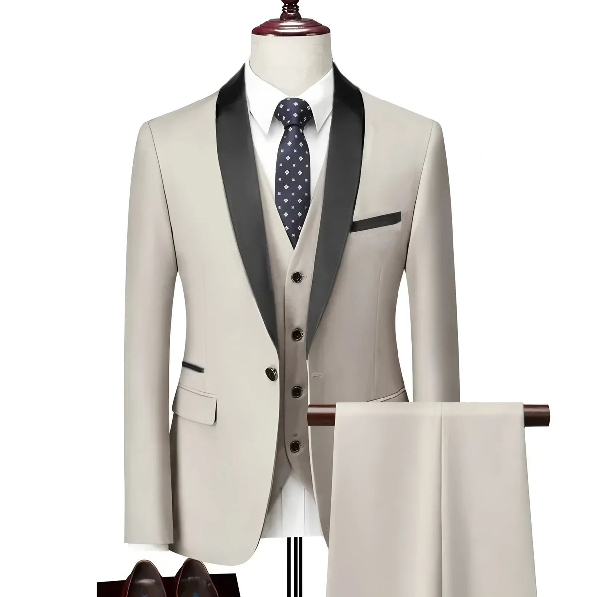 Ensemble costume homme 3 pièces : veste, gilet et pantalon / Affaires, marié, mariage, robe formelle, blazer, pantalon, gilet