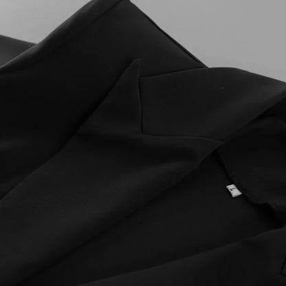Fall,Winter,European,Clothes,Black suit,Coat,Chic,Sexy,Patchwork,Lace,Pocket,Women,Tops,Long Sleeve,Hot,Jacket,2026,New,6717001