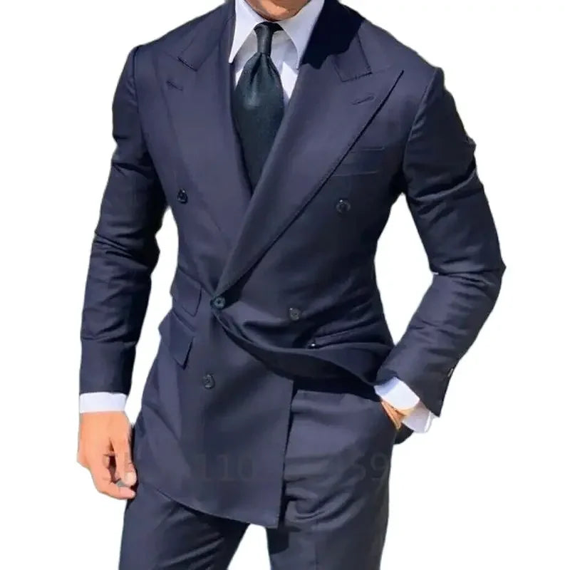 1 pièce noire, veste croisée seulement, costume homme, smoking marié, coupe ajustée, Terno Masculino, blazer