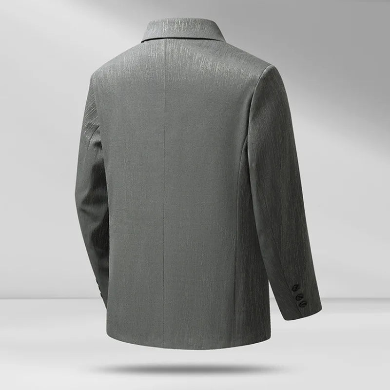 Men's Light Business Casual Blazer | 3D Tailored Anti-Wrinkle Polyester Suit Jacket | Slim Fit, Easy Care, Windproof