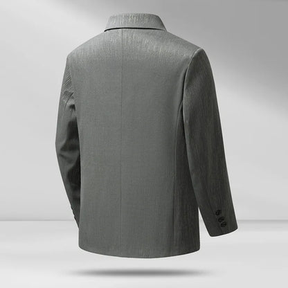 Men's Light Business Casual Blazer | 3D Tailored Anti-Wrinkle Polyester Suit Jacket | Slim Fit, Easy Care, Windproof