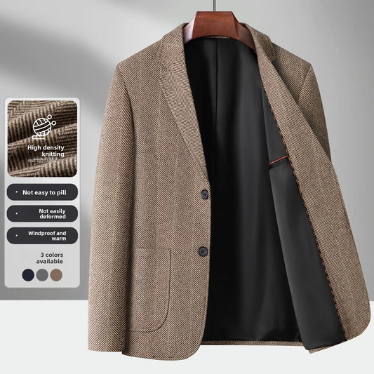 Blazer, Men's Fashionable Business Outdoor Travel Youthful Wedding Versatile Gentleman Host Casual Korean Style Slim-fit Blazer