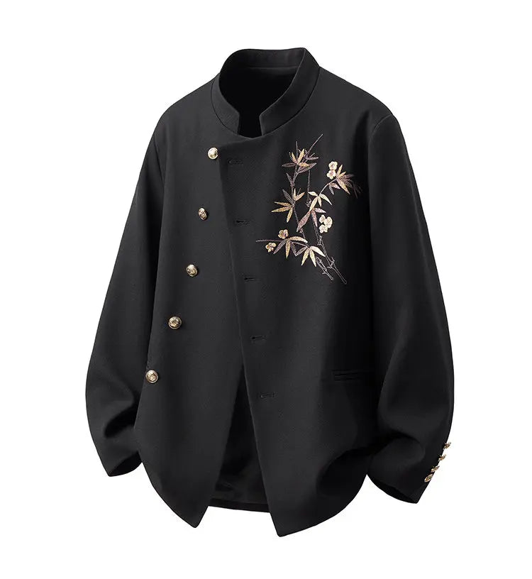 Luxury Man Clothing 2026 Yamamoto Blazer Suits Bamboo Embroidery Designer Mens Chaquetas Hombre Elegantes Chinese Style Uniform
