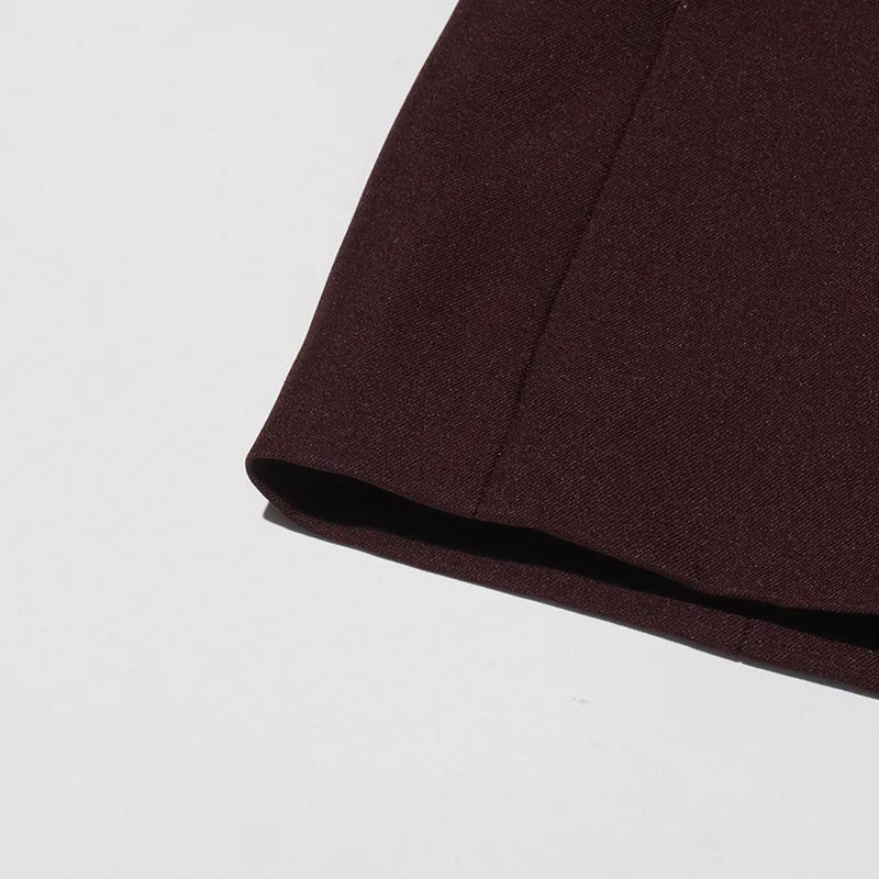 Spring Autumn New Women Blazer V-neck Single Button Asymmetric Solid Color Scarf Collar Fashion Elegant Trendy Coat HK17099