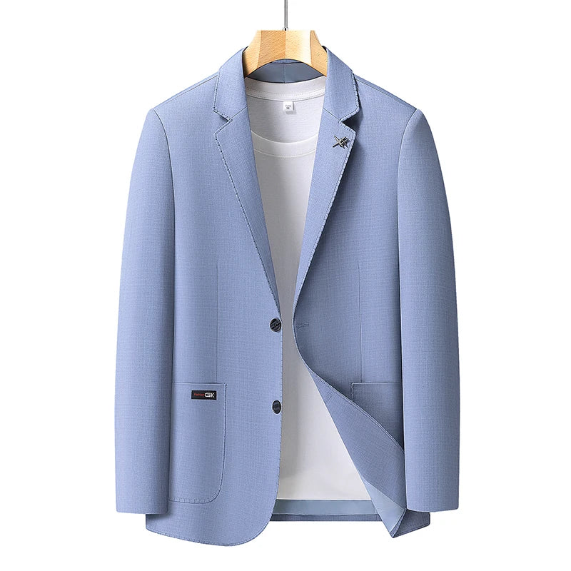 2026 Blazer Lightweight High-end Men's Fashionable Business Outdoor Travel Youthful Wedding Hosting Casual Korean Style Blazer