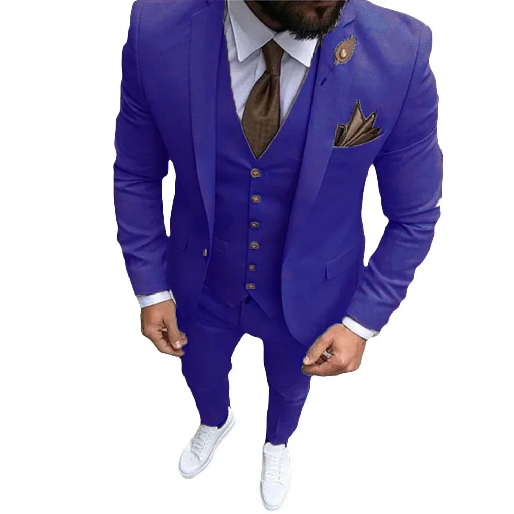 High Quality khaki Men's wedding Suits Smart Cusual 3 Piece Custom Slim Fit Male Blazer Wedding Groom Tuxedos Costume Homme