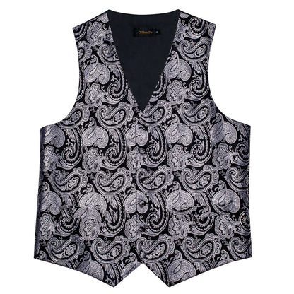 Men's Suit Vest and Tie Set – Single Breasted Waistcoat with Necktie and Pocket Square for Weddings and Business Events
