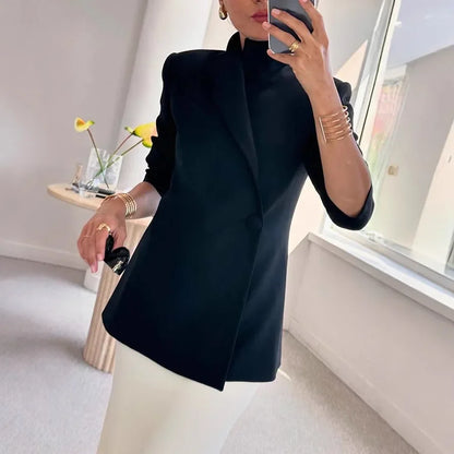 Street Style Loose Fit Long Sleeve Casual Suit Jacket Fashionable Autumn Winter Outerwear for Women