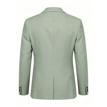 Man Blazer Korean Slim Simple Solid Color Turn Down Collar Male Suit Outerwear Business Casual Long Sleeeve Men Coat