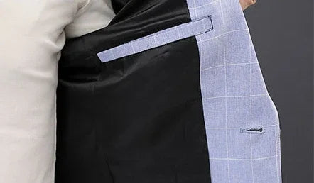 Party Linen Gray Men's Suit Jackets Single Breasted Coat Male Blazer Summer New in Simple Clothing Fashion 2025 Casual Classic