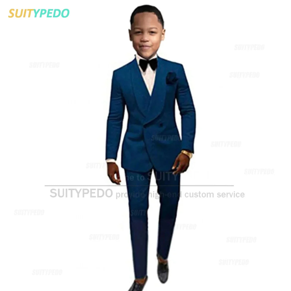 Suit For Kids Boys Baptism Formal Costume Children Birthday Photography Jacket Pants 2 Pieces Wedding Party Flower Boy Tuxedo
