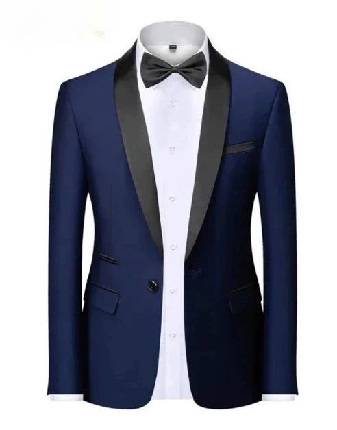 Men Formal Slim Fit Tuxedo Prom Suit Male Groom Wedding Blazers High Quality Groomsman Luxury Dress Business Banquet Party Suit