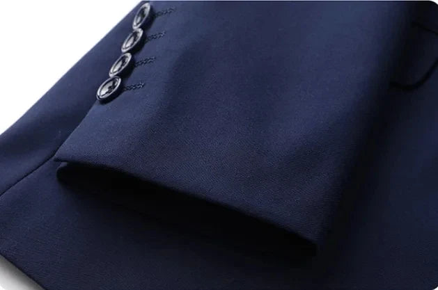 Men's 2-Piece Suit Notch Lapel Single Breasted Blazer with Flap Pockets for Business, Wedding & Formal Occasions