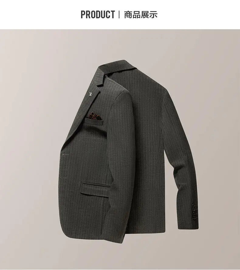 Blazer's New Men's Fashion, Outdoor Travel, Striped, Youthful, Wedding, Hosting, Campus, Slimming, Casual Korean Version Blazer