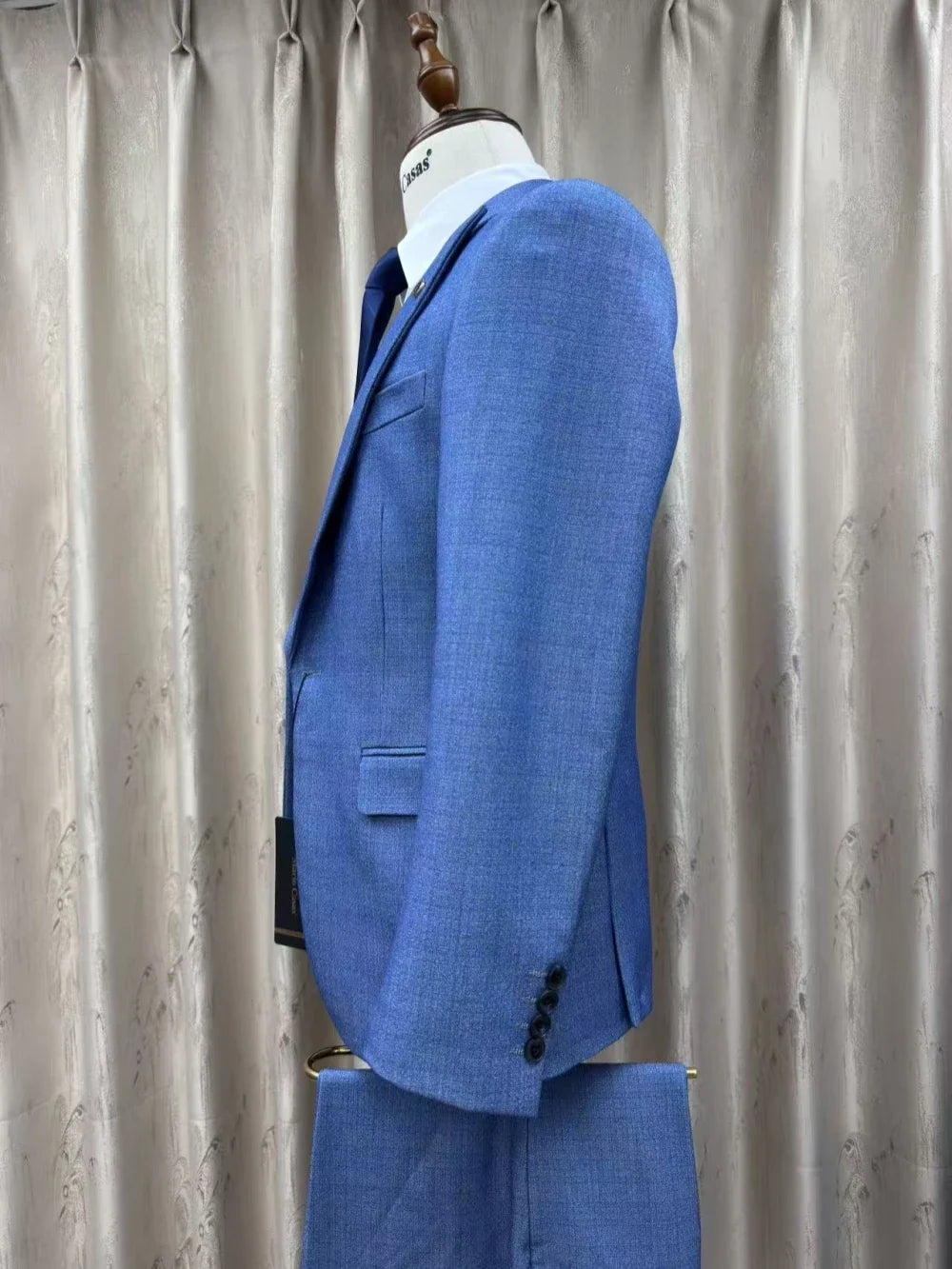 Men's Formal Peak Lapel Suit Set 3 Pieces Business Outfit Elegant Handsome Slim Fit Suits For Men Host Costumes Party Tuxedo