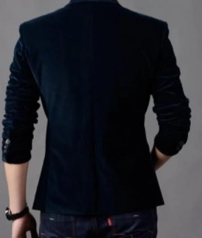 Men's Slim Fit Korean Style Blazer Autumn Winter Formal Suit Jacket Trendy Youth Business Casual Top