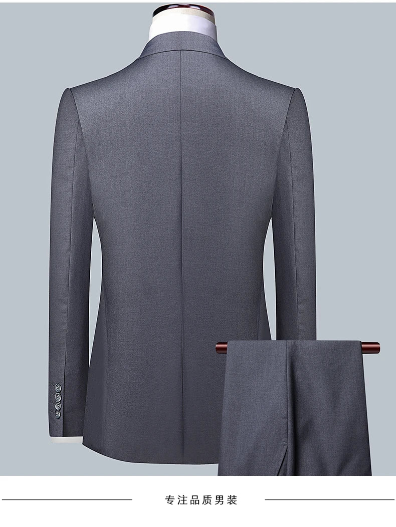 Men's Wedding Suit – Single Breasted, Loose Fit, Smart Casual for Groom & Best Man