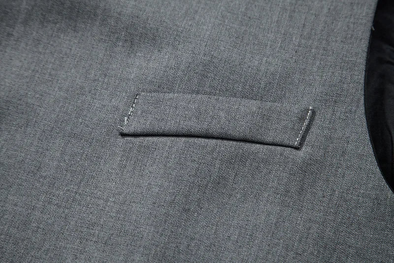 Men's Suit Vest Single Breasted Formal Waistcoat for Men Black Gray Wedding Business