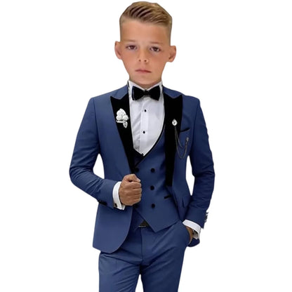 2026 Homecoming Suit for Boys 3T-14T 4 Pieces Jacket Vest Pants Bowtie Wedding Guest Suits Boy's Formal Costume Toddler Suits