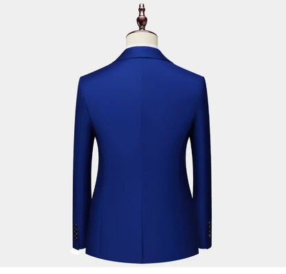 Men's Three-Piece Suit – Slim Fit Wedding & Business Formal Suit with Vest and Trousers