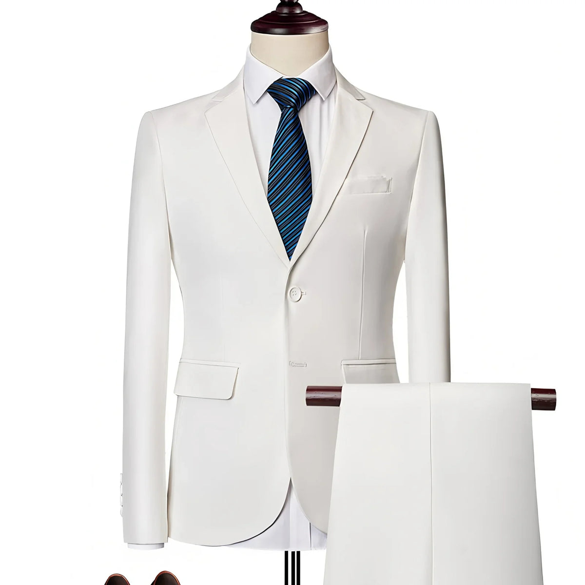 Men's 2 Piece Suit , Two Button Slim Fit Solid Jacket and Pants Set, Suits for Men Prom Party Wedding & Business