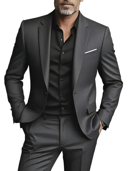 2 Pièces Costumes Homme Grande Taille Pour Mariage Marié Tuxedos Bal Ensembles Blazer Homme D'affaires Trajes De Hombre