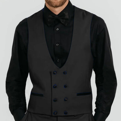Men's Formal Vest Double-Breasted Waistcoat for Weddings & Events