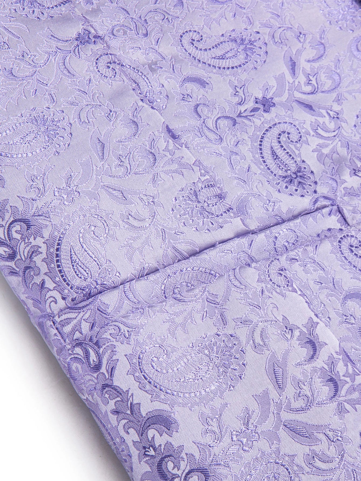 Men's Paisley Waistcoat with Matching Tie, Pocket Square and Cufflinks Set for Weddings and Business Events