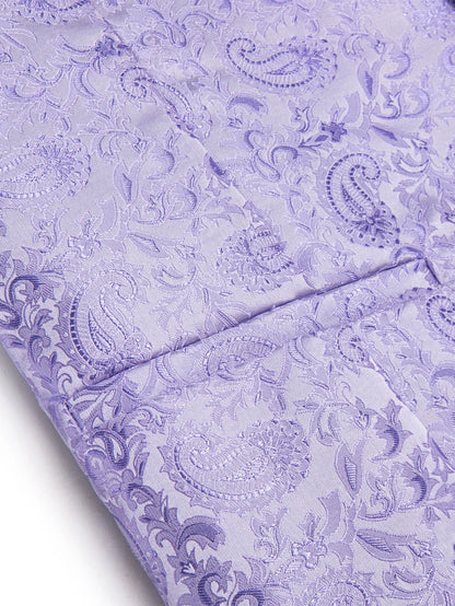 Men's Paisley Waistcoat with Matching Tie, Pocket Square and Cufflinks Set for Weddings and Business Events