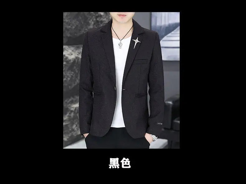 Men's Slim Fit Fashionable Hair Stylist Little Blazer Autumn 2026 New Arrival Trendy Small Jacket for Younger Men