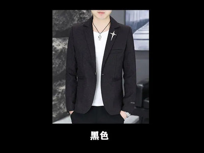 Men's Slim Fit Fashionable Hair Stylist Little Blazer Autumn 2026 New Arrival Trendy Small Jacket for Younger Men