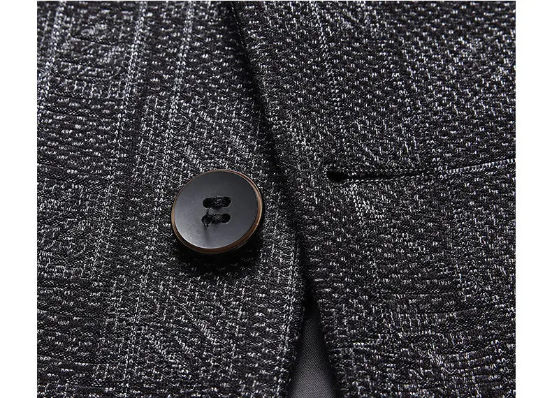 Blazer's New Men's Fashionable Business Wedding Banquet Casual Hosting Dress Showcases A High-end Middle-aged Gentleman Blazer