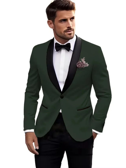 Premium Handsome Men's Suits 2 Pieces Jacket Pants Wedding Groom Sets Classy High Quality Suit Set For Man Business Outfit