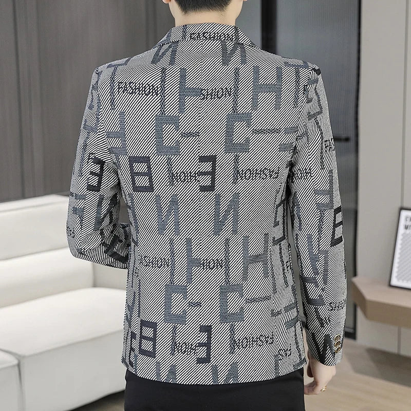 Blazer Men's Fashion Outdoor Travel Gentleman Wedding Slimming Business Versatile Trendy Casual Korean-style Formal Wear Blazer