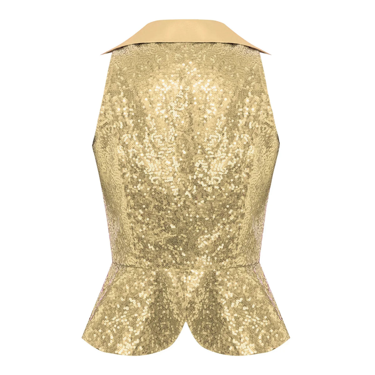 Women's Vest Dressy Party Tops Sequins Waistcoat Sparkly Sleeveless Vests Rave Music Festival Nightclub Jazz Dance Cosutme