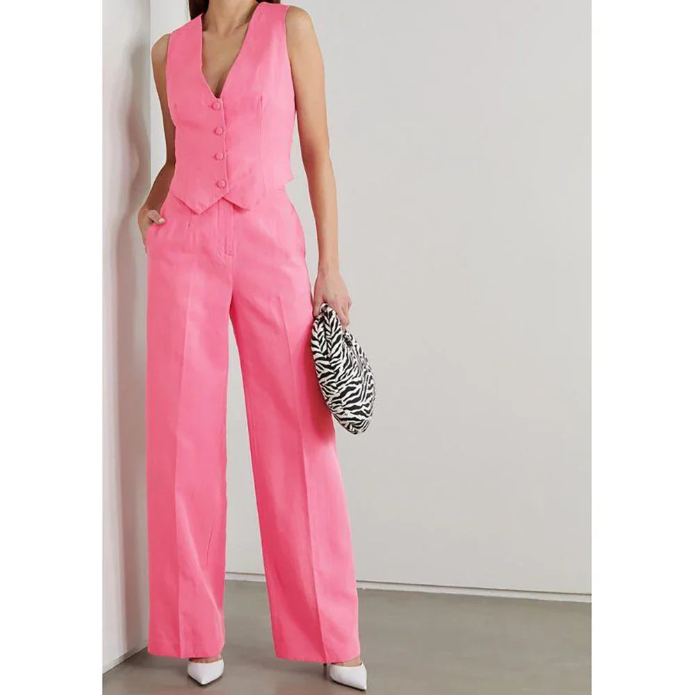 Multiple Styles to Choose From Women Pants Set High-end Female Two Pieces(Vest+Trousers)ropa de mujer ofertas