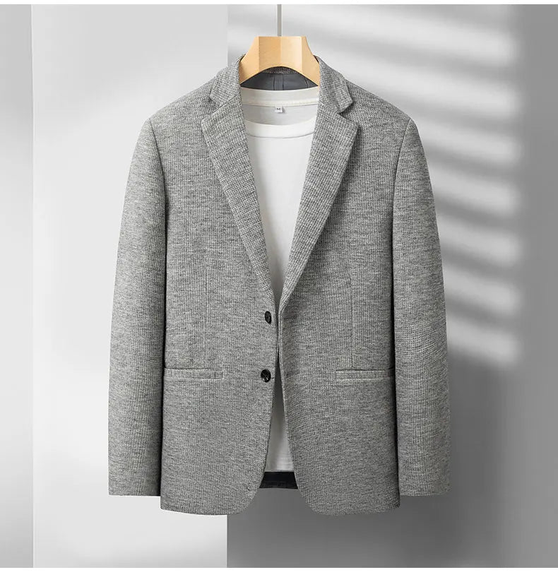 2025 Men's High-End Boutique Wool Suit Casual Business Top Coat Fashion Gentleman Party Four Seasons Elegant Tailored Suit