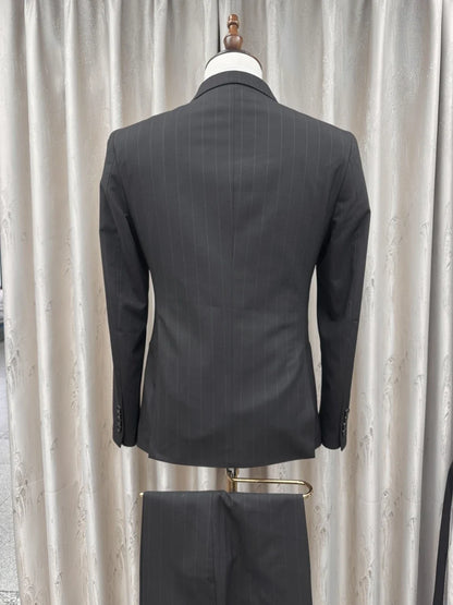 2026 New Striped Suit Set 2 Pieces For Men Wedding Groom Sets S-3XL Handsome Elegant Men's Double Breasted Suits Party Prom Wear