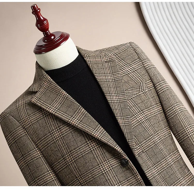 2026 Spring Wool Suit Jacket for Men High Quality Casual Business Formal Jacket Slim Fit Wedding Groom Blazers Masculino
