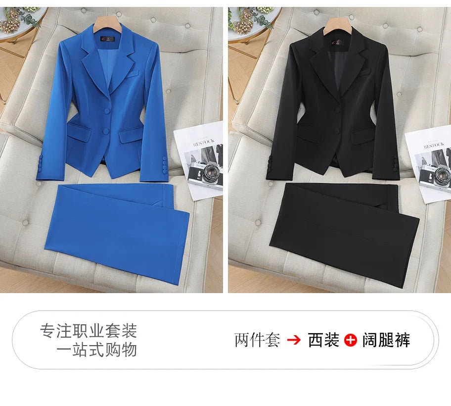 Fashionable Business Women's Outfit - Elegant Slim Fit Pants And Suit Set - Stylish New Arrival 2026